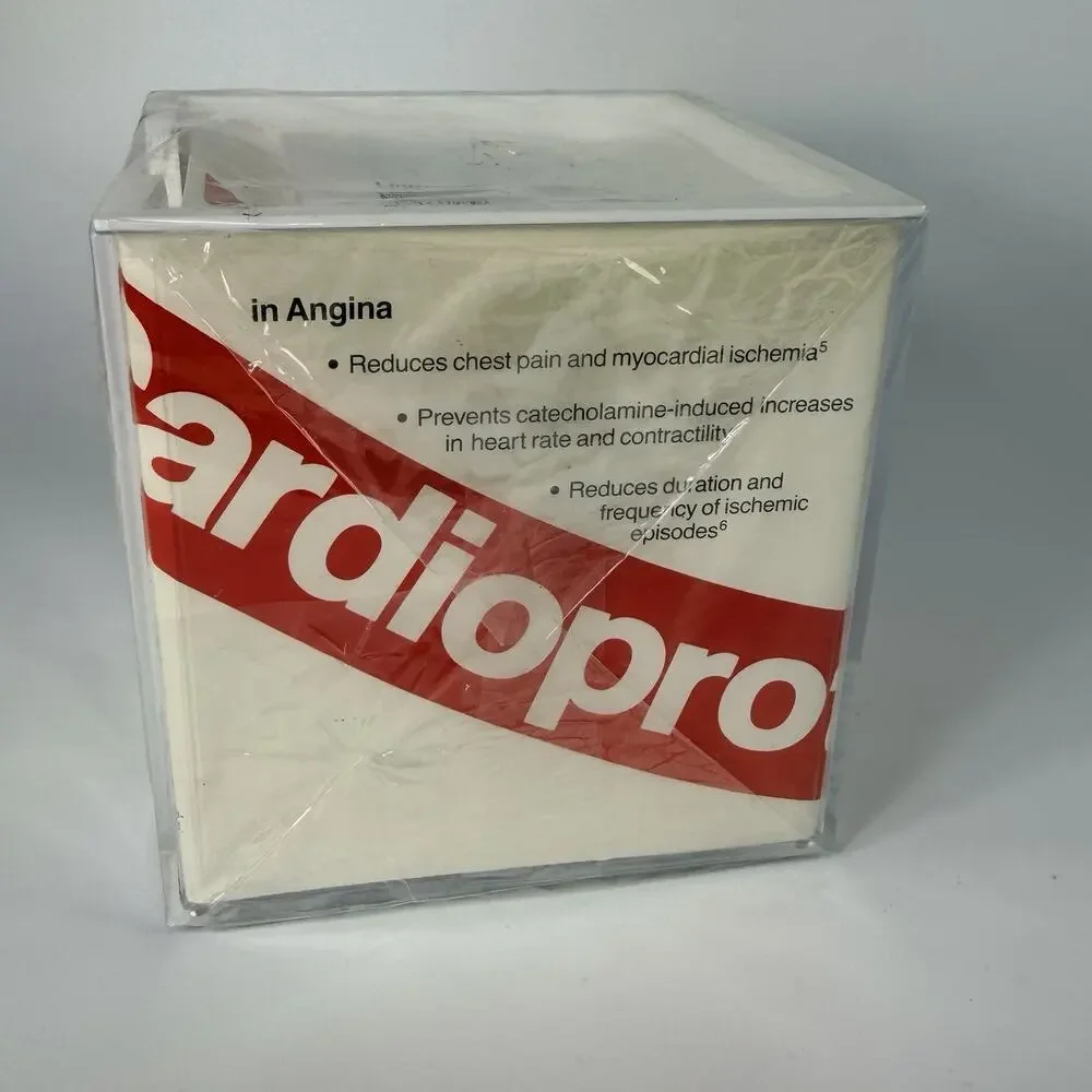 Vintage Pharm Rep Drug Lopressor Paper Note Cube Holder Metoprolol NEW 1988